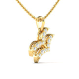 Handmade Aquarius Zodiac Pendant, 18Kt Solid Gold Pendant Necklace, Unique Diamond Pendant - GeumJewels
