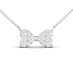 10kt 14kt 18kt Solid Rose Gold Necklace, Elegant Gold Butterfly Pendant, Real Diamond Pendant - GeumJewels
