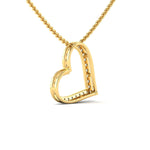 10kt 14kt 18kt Real Rose Gold Heart Necklace, Yellow White Gold Love Pendant, Natural Small Diamond Necklace - GeumJewels