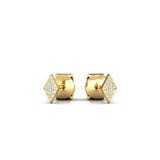 14k Gold Stud Earring, Diamond Shape Gold Earring for Girls, Dainty Studs Earrings, Gift For Her