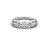 Medieval Single Row Diamond Wedding Ring