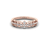 Medieval Single Row Diamond Wedding Ring