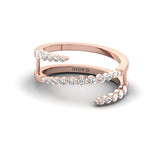 Diamond Spiral Ring, 14k Solid Gold Ring, Gift For Mom, Promise Ring, Birthday Gift