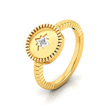 Star Solitaire Dainty Diamond Ring