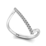 Diamond Sold Gold Bar Ring, 14k Gold Ring, Wedding Ring, Minimalist Ring, Birthday Gift
