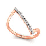 Diamond Sold Gold Bar Ring, 14k Gold Ring, Wedding Ring, Minimalist Ring, Birthday Gift
