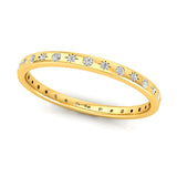 Diamond Eternity Band Ring, 14k Solid Yellow Gold Ring, Promise Ring, Wedding Band, Gift For Her