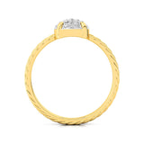 Diamond Ring, 10k Solid Yellow Gold Ring, Anniversary Gift, Wedding Ring, Birthday Gift