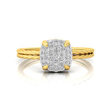 Diamond Ring, 10k Solid Yellow Gold Ring, Anniversary Gift, Wedding Ring, Birthday Gift