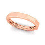 Solid Gold Geometric Ring Band