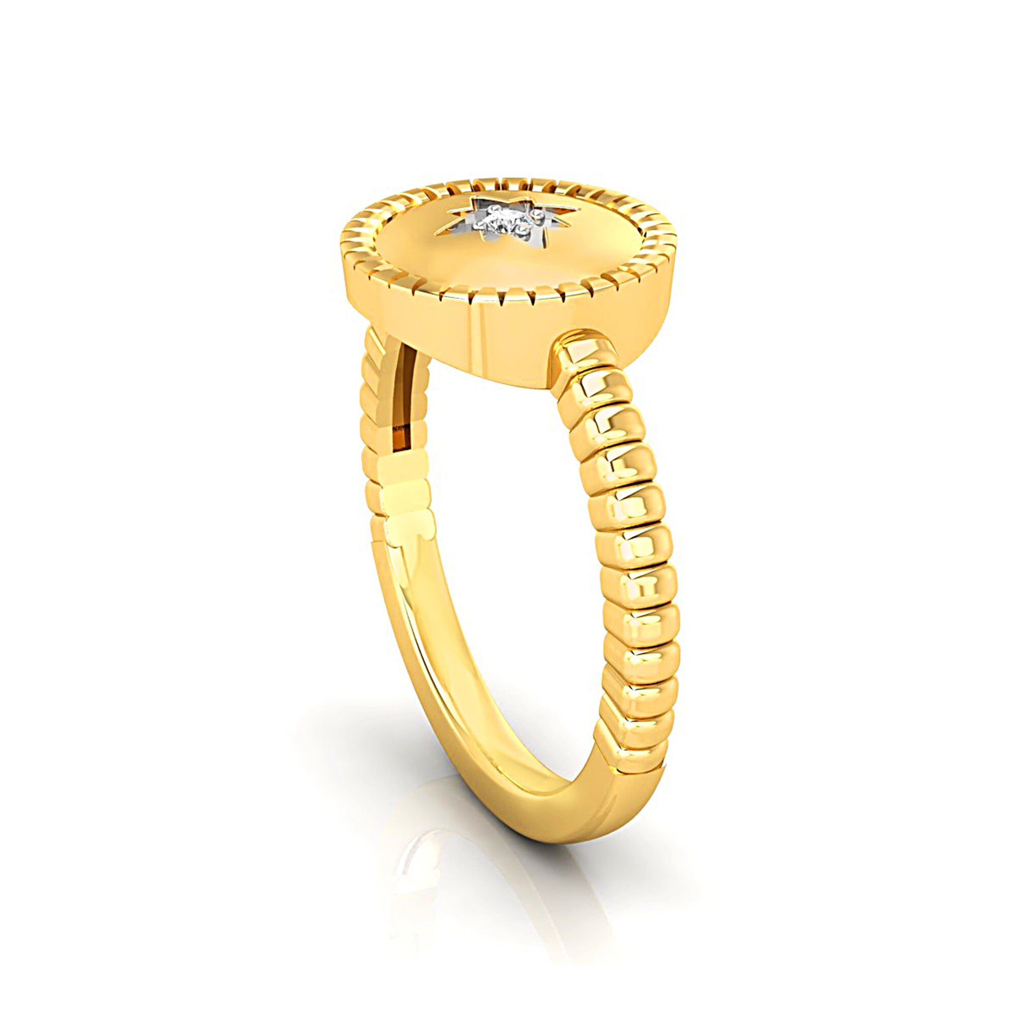 Gelin Wheat Leaf Ring in 14K Gold – Gelin Diamond