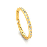 Diamond Eternity Band Ring, 14k Solid Yellow Gold Ring, Promise Ring, Wedding Band, Gift For Her