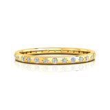 Diamond Eternity Band Ring, 14k Solid Yellow Gold Ring, Promise Ring, Wedding Band, Gift For Her