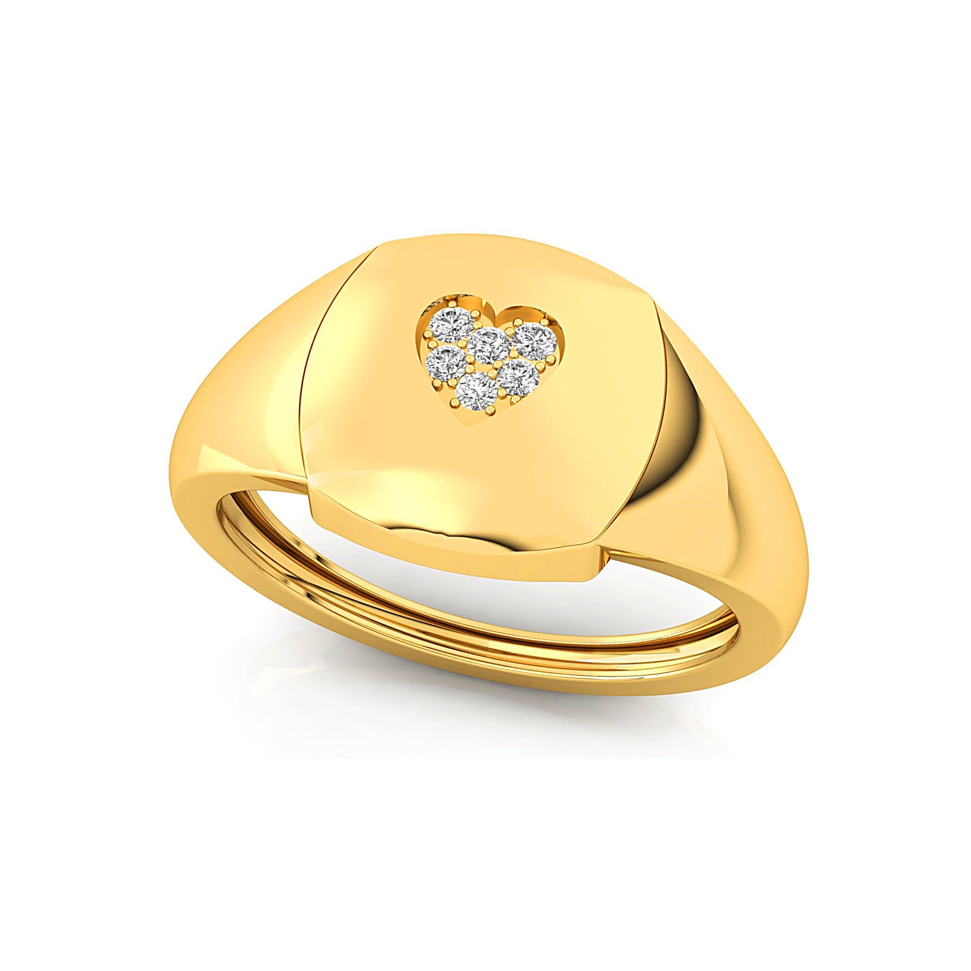Party Wear 14k Yellow Gold Hip Hop Iced Out Diamond king Ring., US7 at Rs  65000 in Surat
