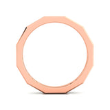 Solid Gold Geometric Ring Band
