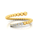 Diamond Spiral Ring, 14k Solid Gold Ring, Gift For Mom, Promise Ring, Wedding Gift, Gift for Her