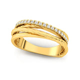 Diamond Wedding Band Ring, 14k Solid Yellow Gold, Birthday Gift, Wedding Jewelry, Anniversary Ring